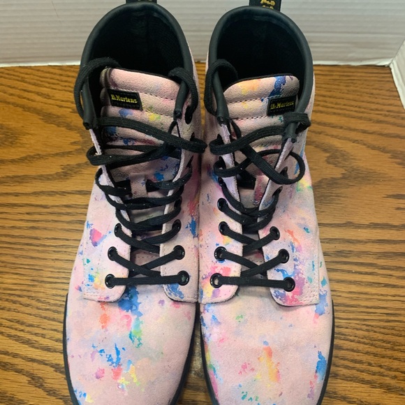 Dr. Martens Pink splash paint look SoftWair Interior Size 8 - Picture 3 of 10